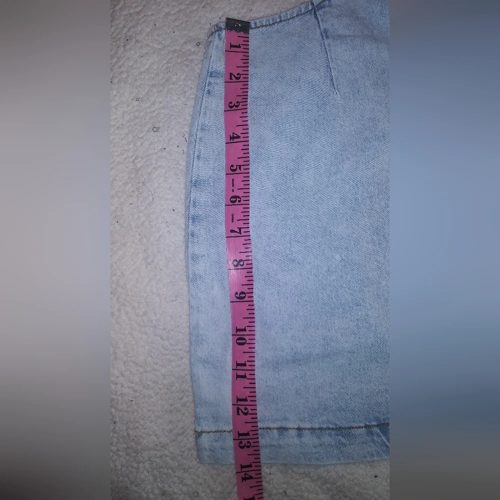 Denim Mini Skirt - NWT WeWoreWhat Cut Out Indigo Comfort Skirt - Picture 13 of 16